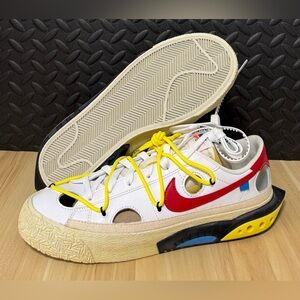 Nike Blazer Low 77 X Off-White University Red 2022 DH7863-100 Mens Size 10